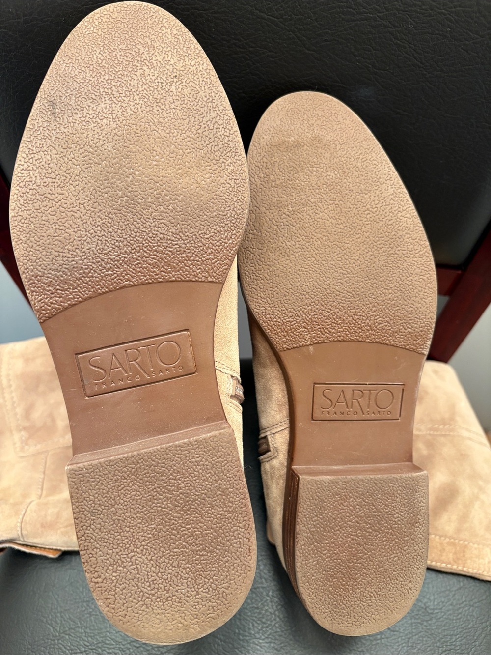Franco Sarto Tall Suede Knee Boots in Tan Size 8.5 Women’s - Picture 4 of 5
